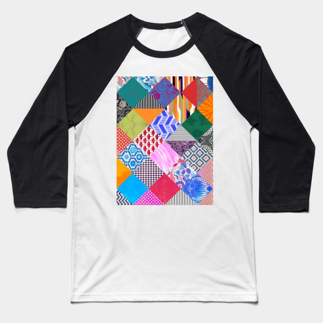 Patchwork 1 Baseball T-Shirt by mikath